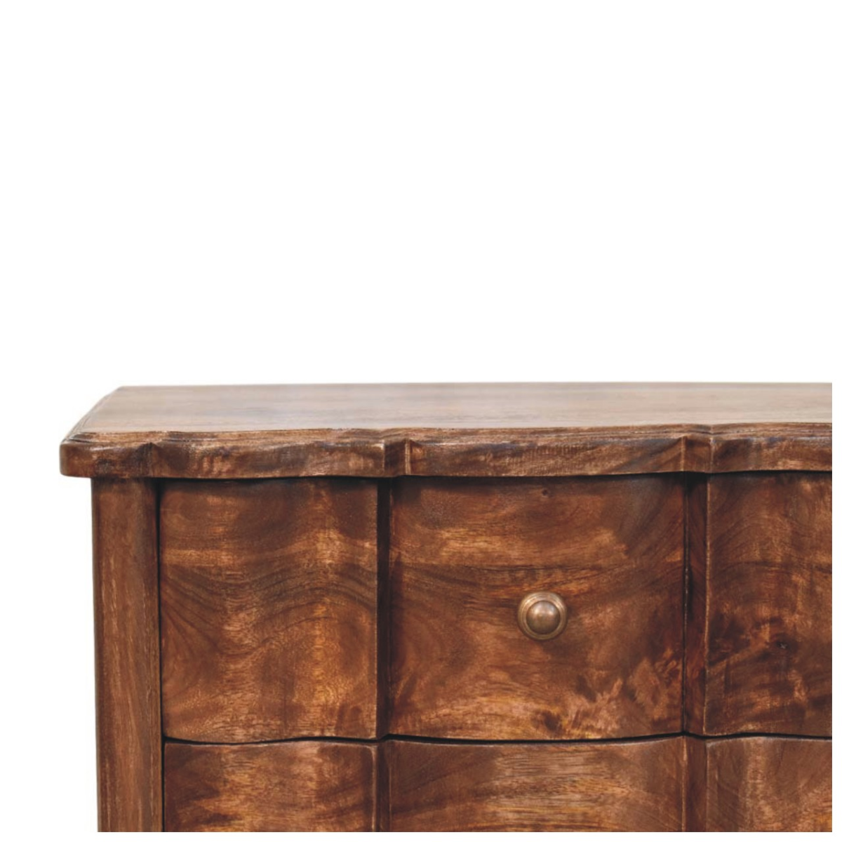 Artisan Furniture Solid Wood Valencia Bedside, 3 Drawers, Brown
