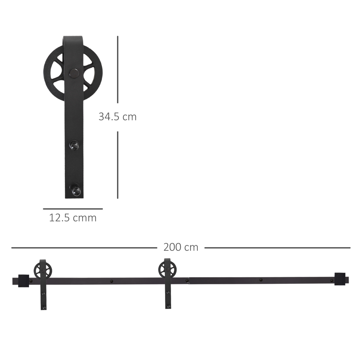 Sliding Barn Door Hardware Kit,6.6 Ft