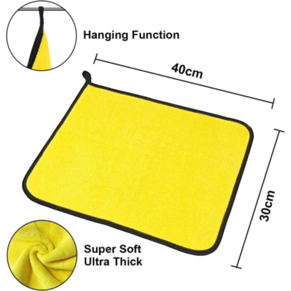12PCS Car Cleaning Towels Drying Wash Cloth Microfibre Super Absorbent Polishing