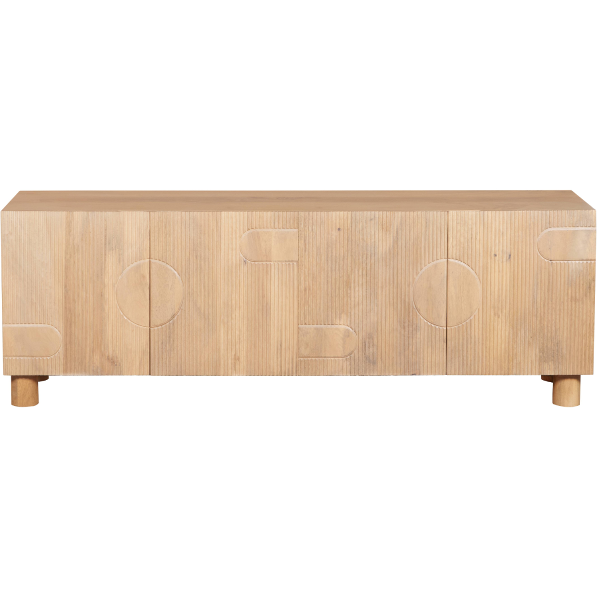 Austin Solid Wood Large Low Board Tv Cabinet