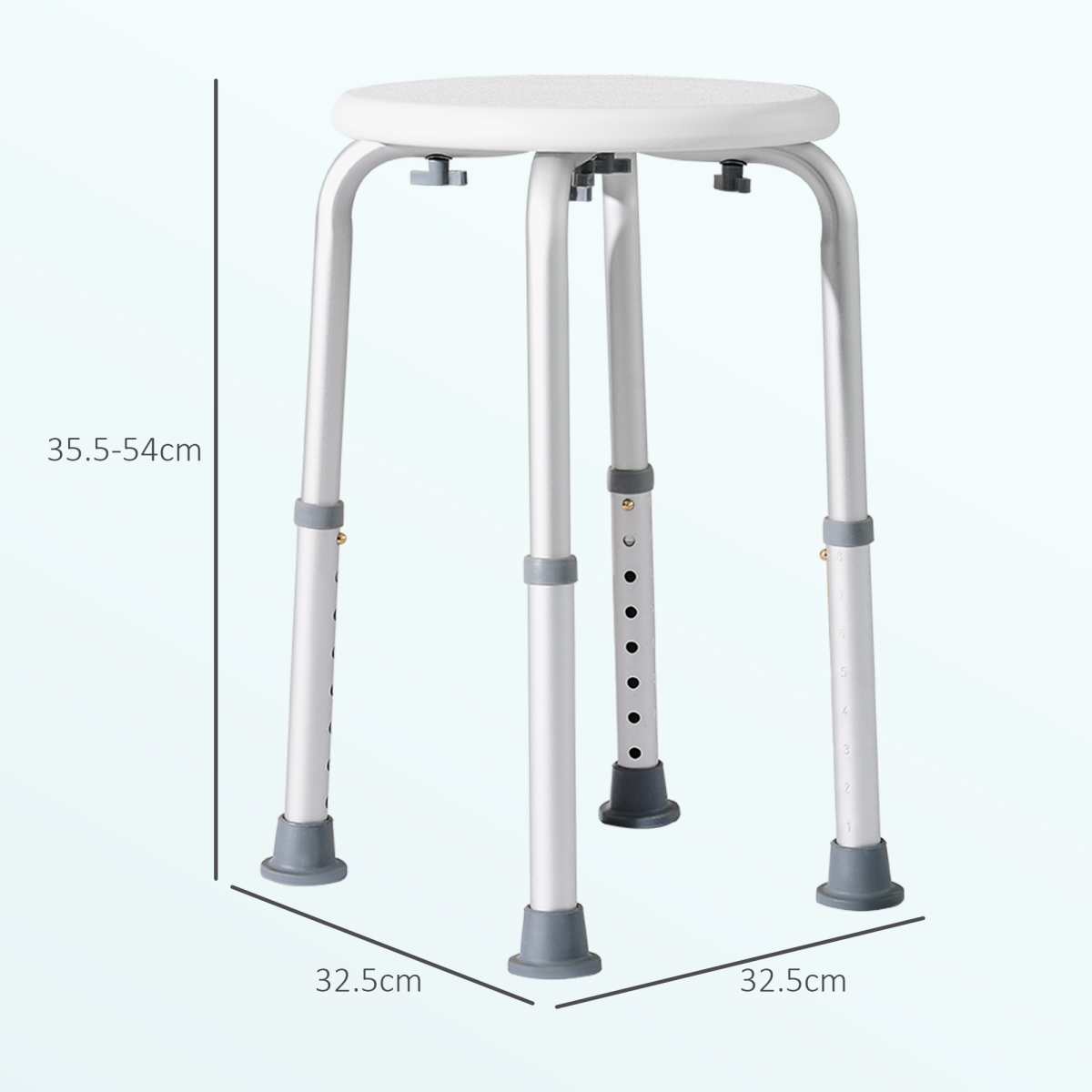 Bath Chair Shower Seat Safety Bathroom Elderly Aids Adjustable Position HOMCOM