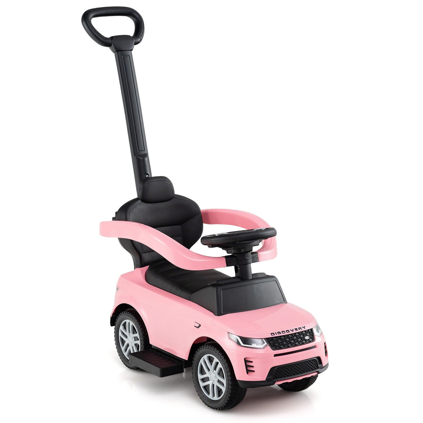 3 in 1 Push Car for Toddlers Licensed Land Rover Discovery Ride on Toy-Black