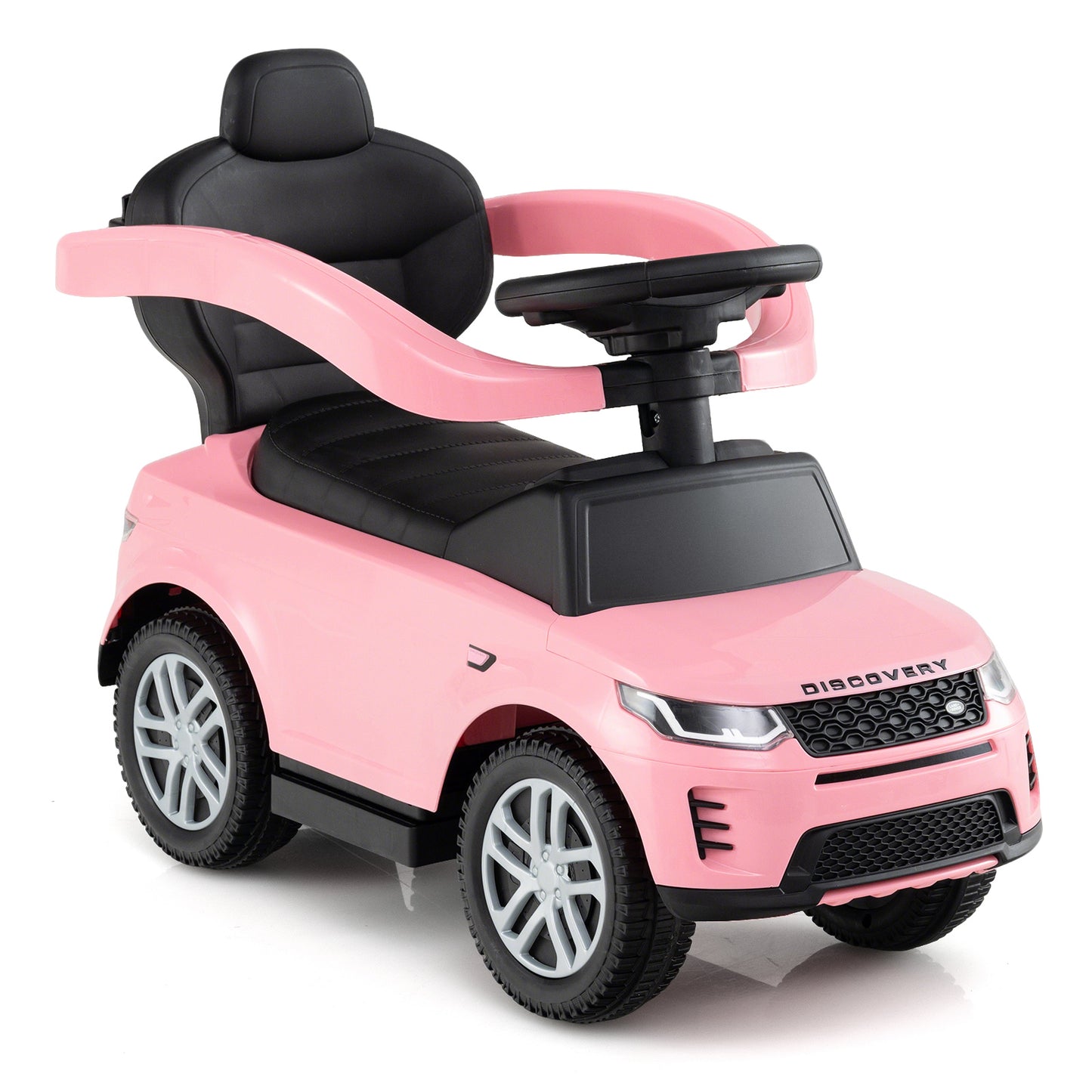 3 in 1 Push Car for Toddlers Licensed Land Rover Discovery Ride on Toy-Black
