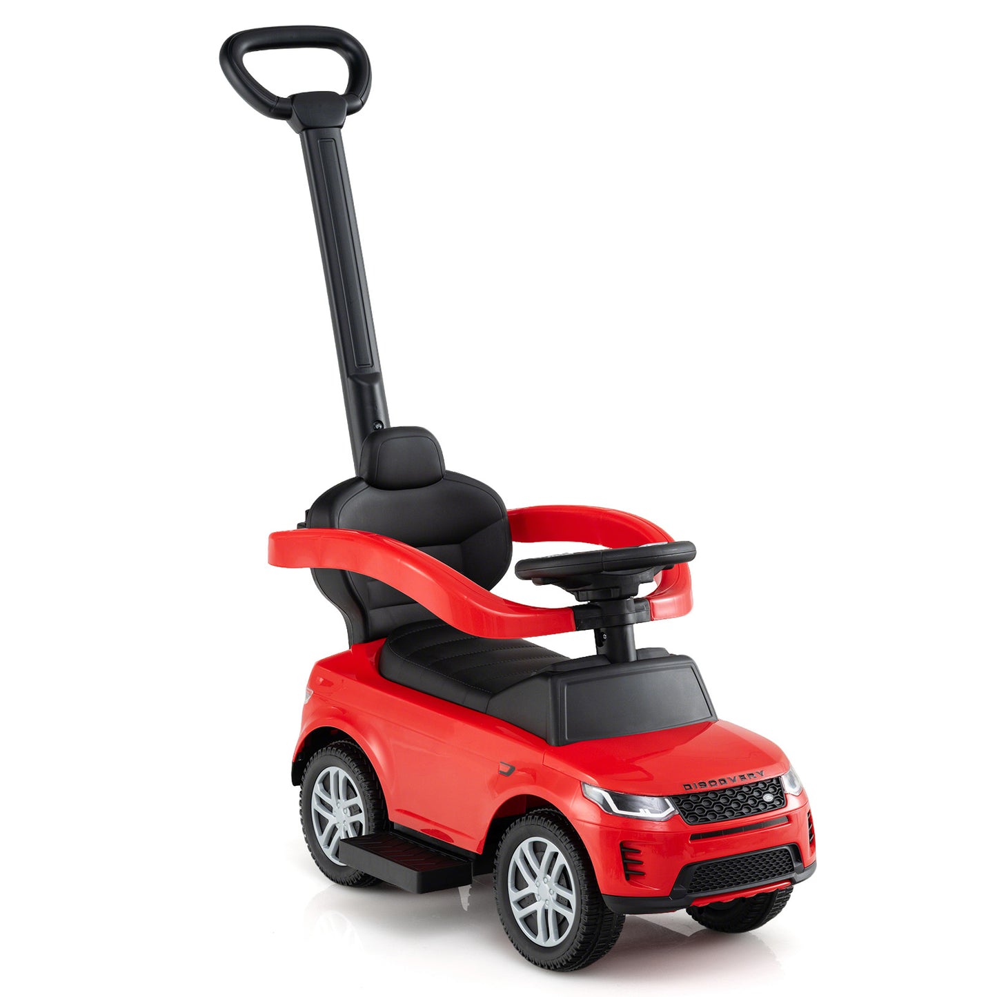 3 in 1 Push Car for Toddlers Licensed Land Rover Discovery Ride on Toy-Black