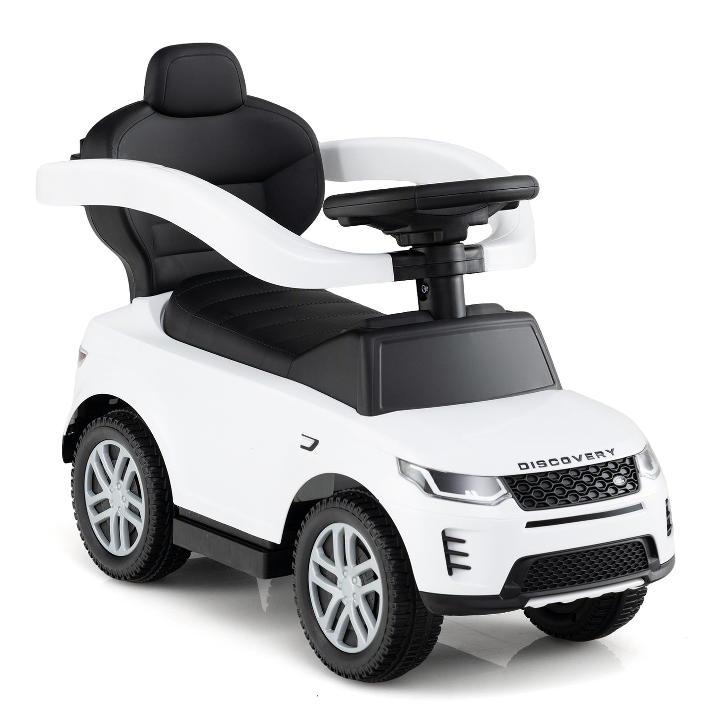 3 in 1 Push Car for Toddlers Licensed Land Rover Discovery Ride on Toy-Black