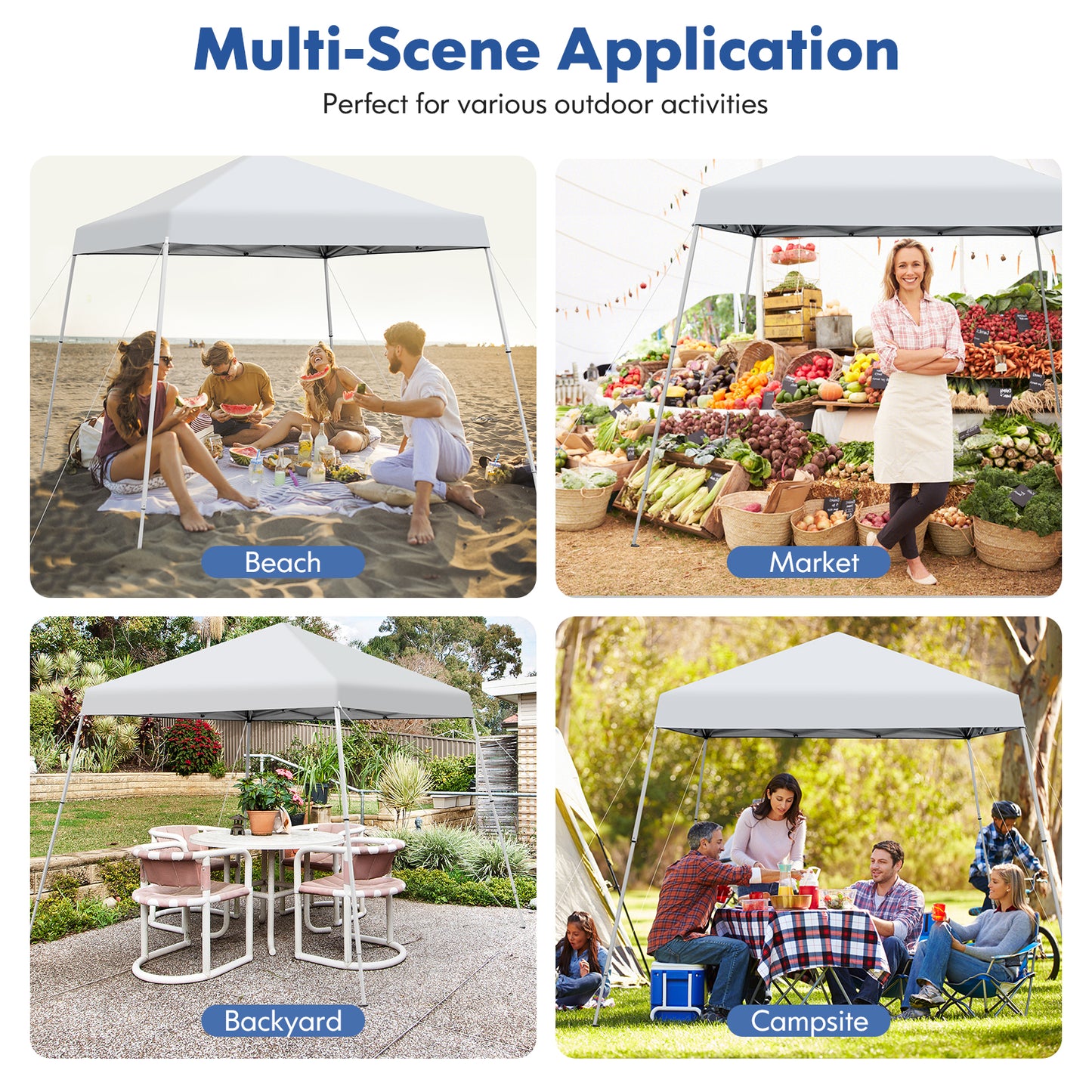 3 x 3M Pop-up Gazebo with Carrying Bag-Blue