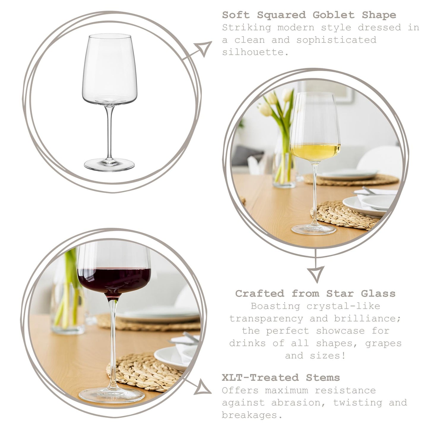 240ml Nexo Glass Champagne Flutes - Pack of 6