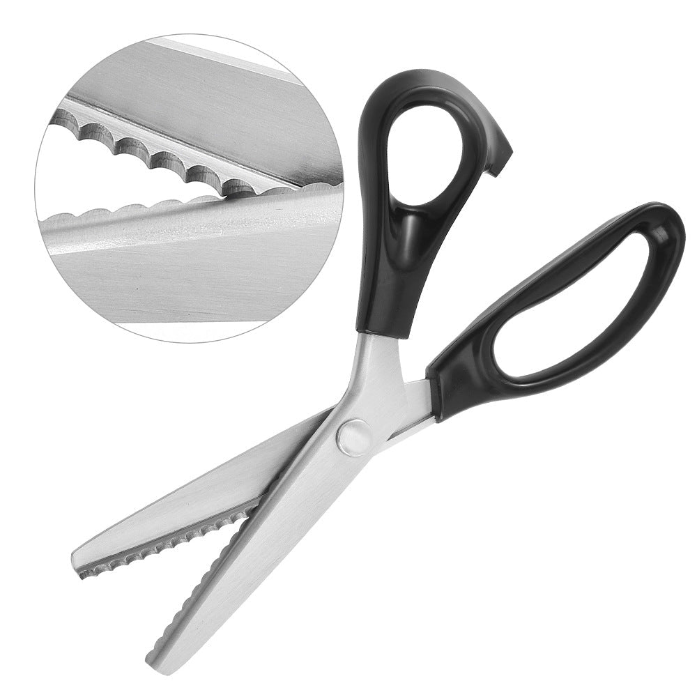 Triangle Dog Teeth Serrated Dressmaker's Shears Handmade Lace Arc Wave Scissors