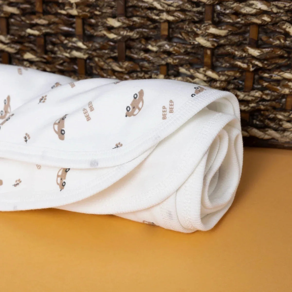 Bebecix Boys Cotton Jersey Blankets - Ecru