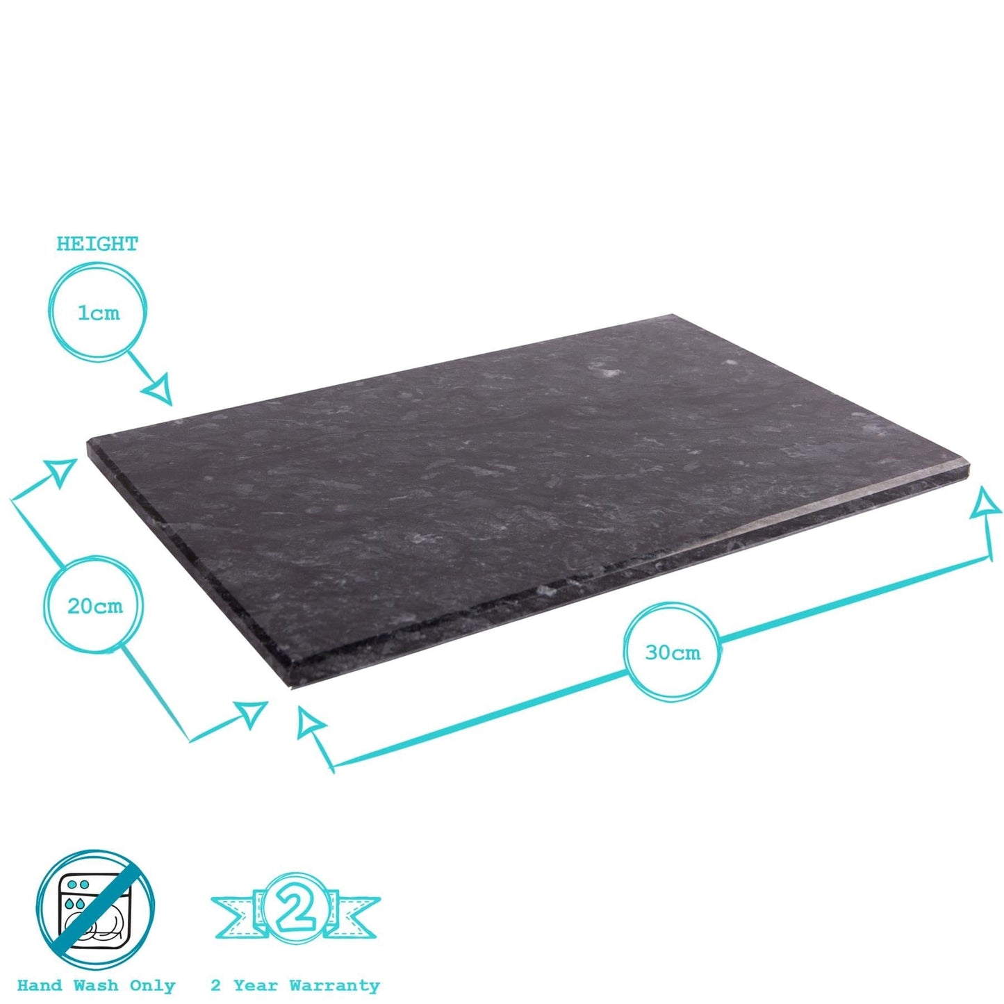 30cm x 20cm Rectangle Marble Chopping Board