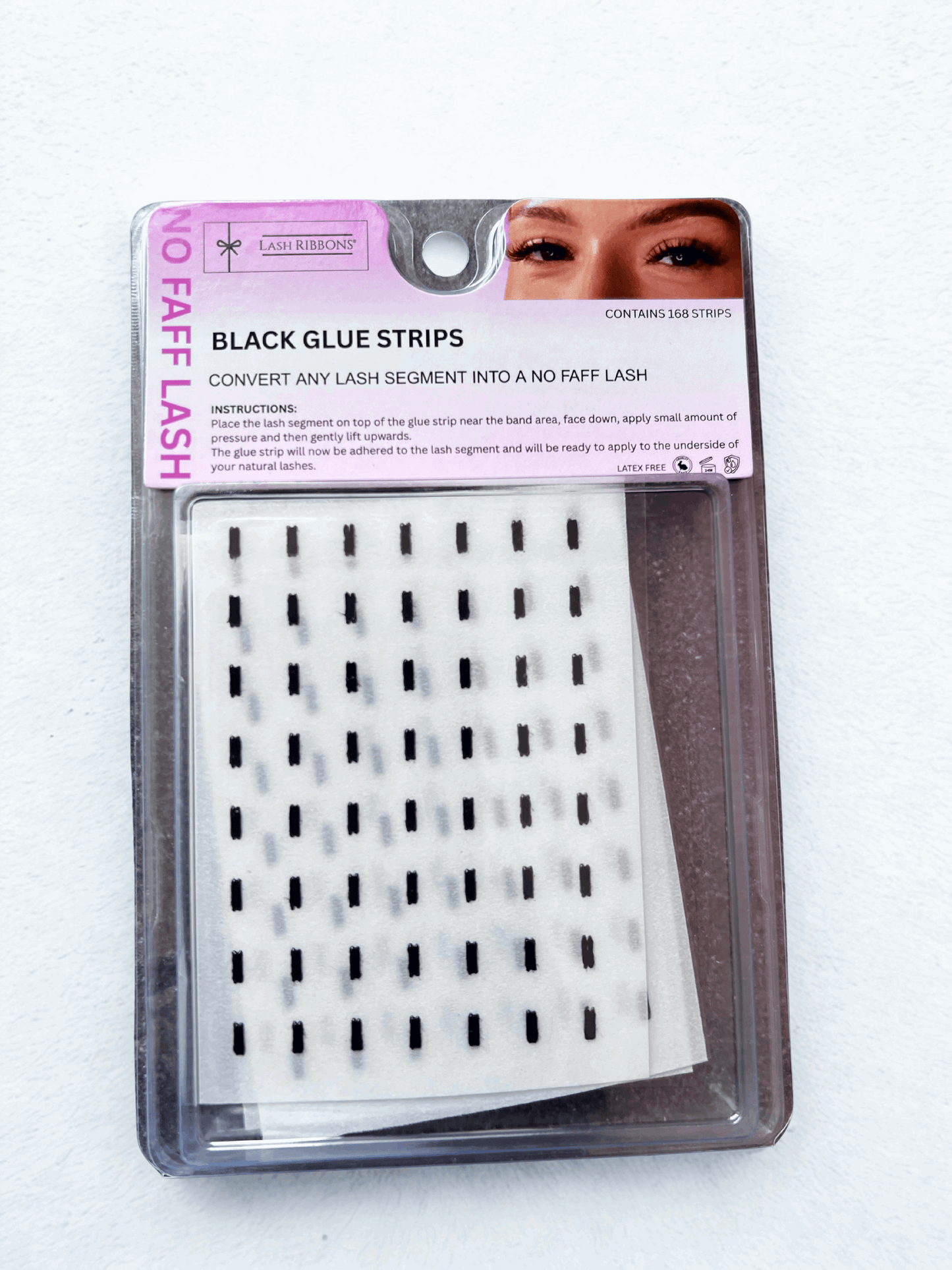 Black Glue Strips - No Faff Lash - DIY Lash Bond