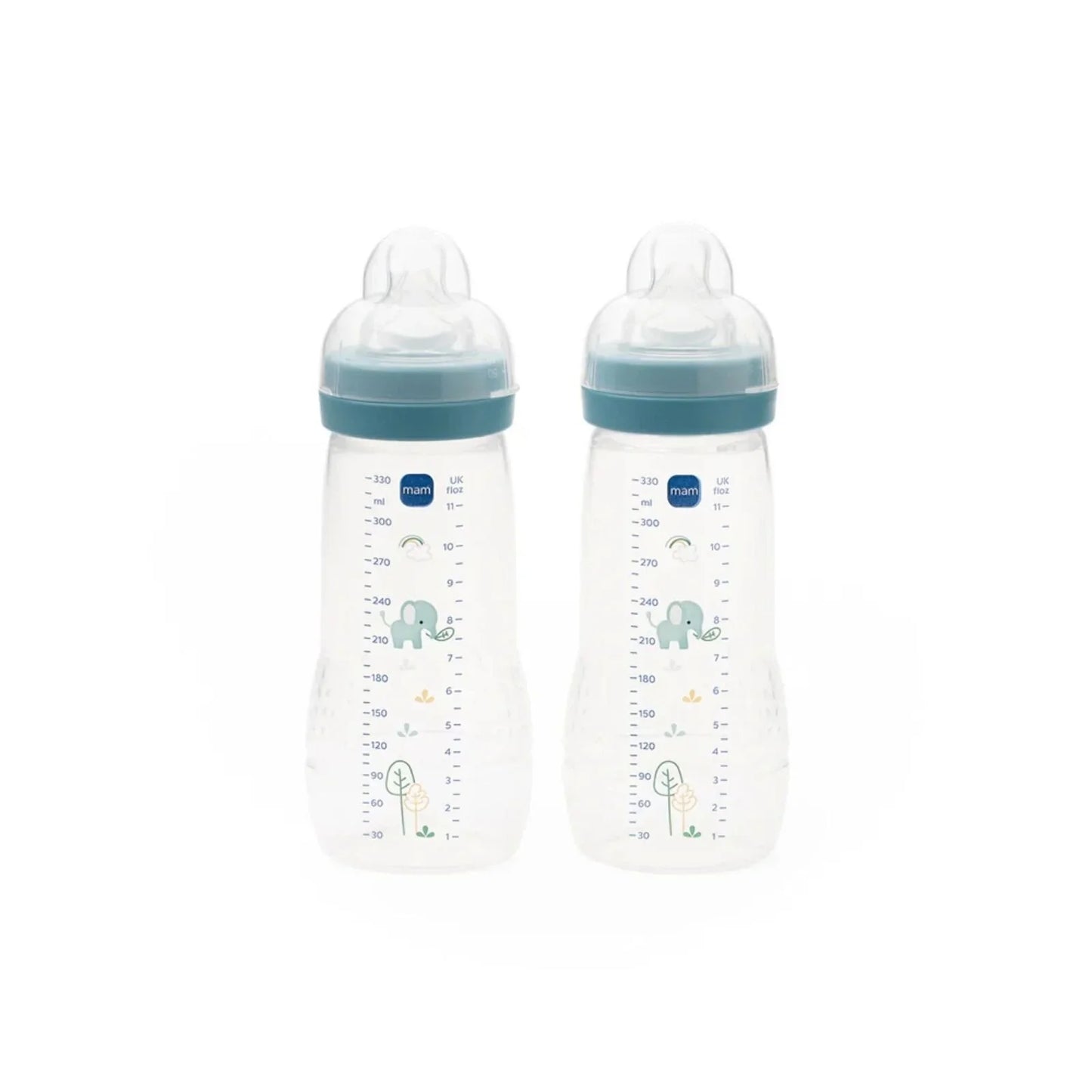 MAM Easy Active Bottle 330ml Pack of 2 - Blue Assorted