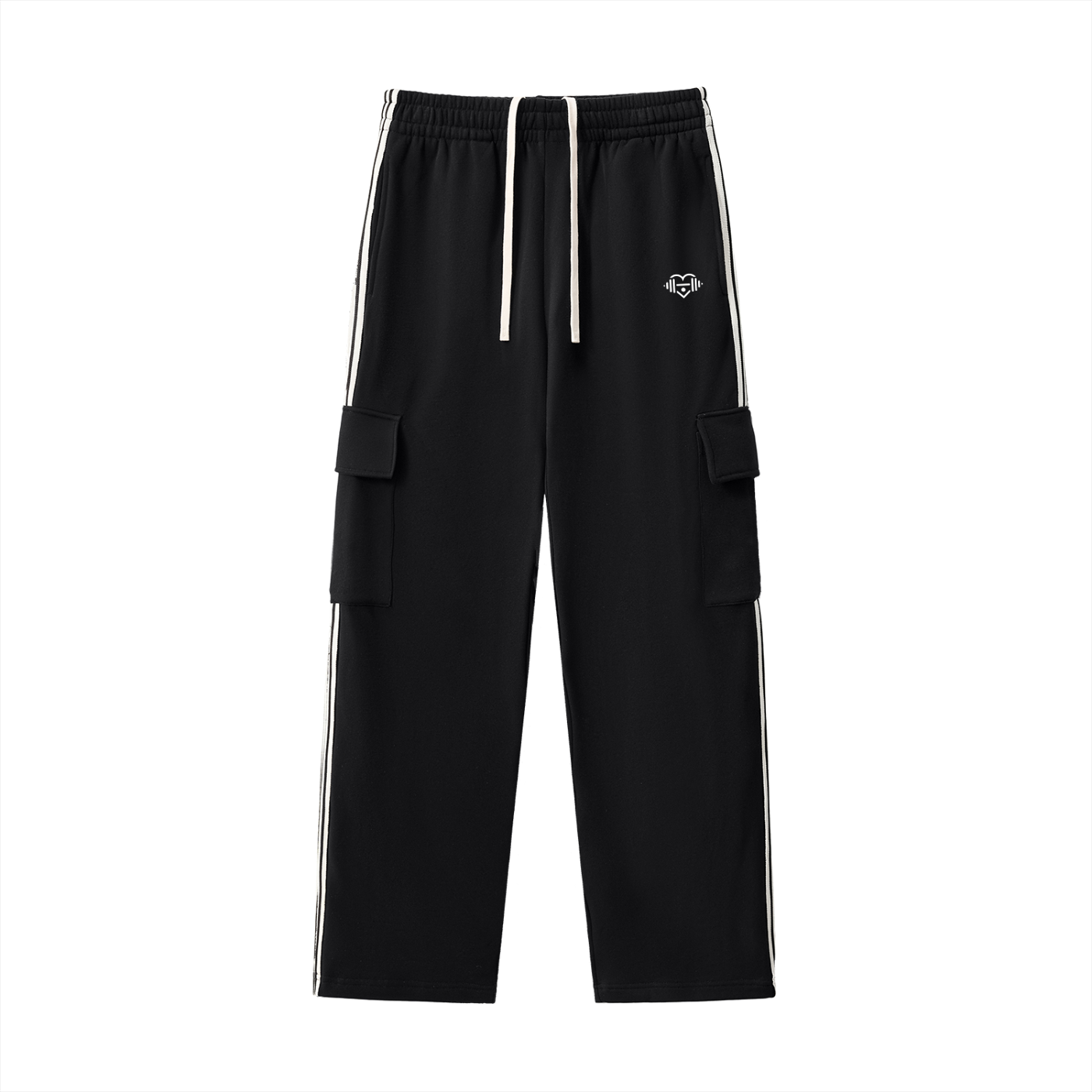 Side Stripe Straight-Leg Tracksuit Bottoms