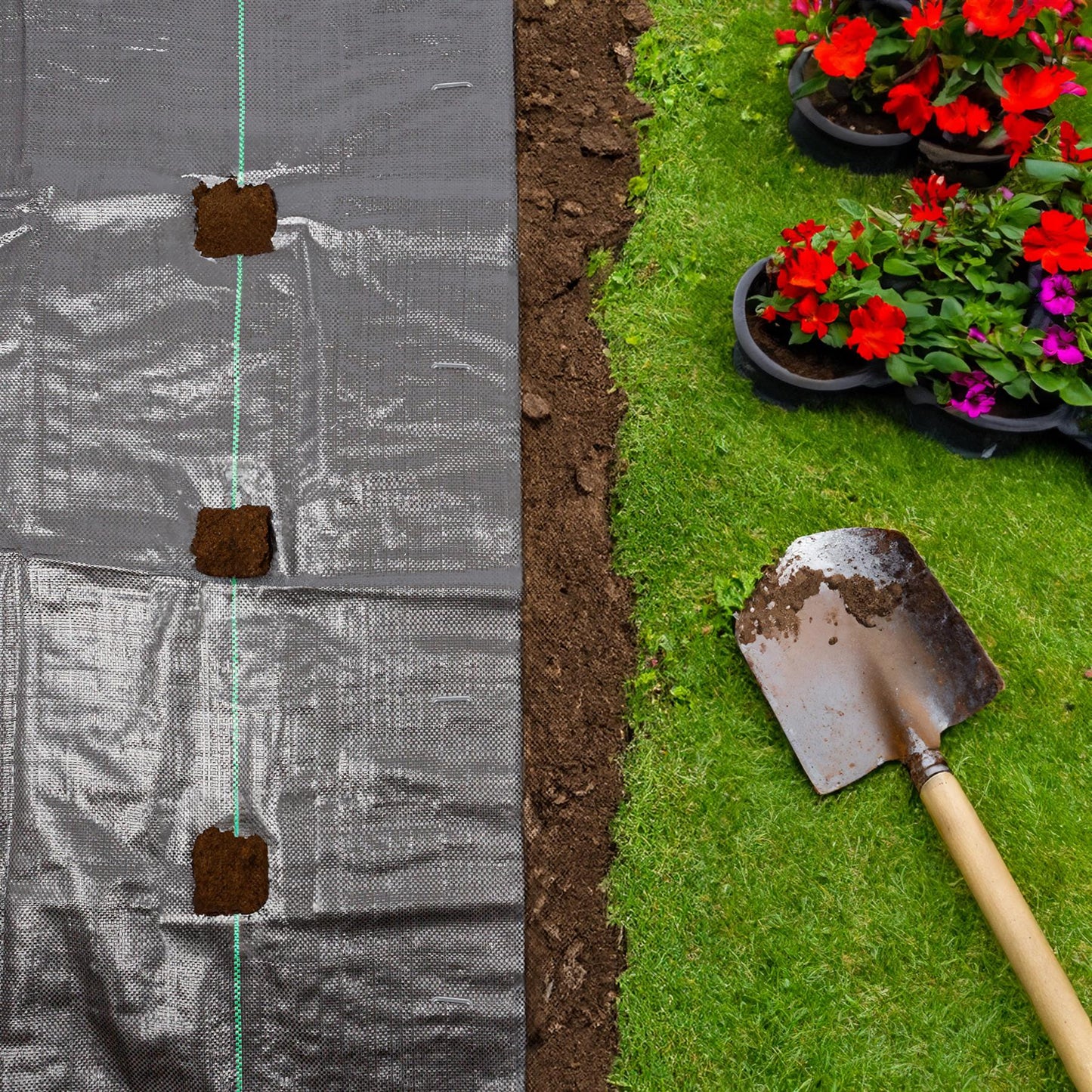 U-Shaped Weed Control Membrane Pegs - 6" (150mm)