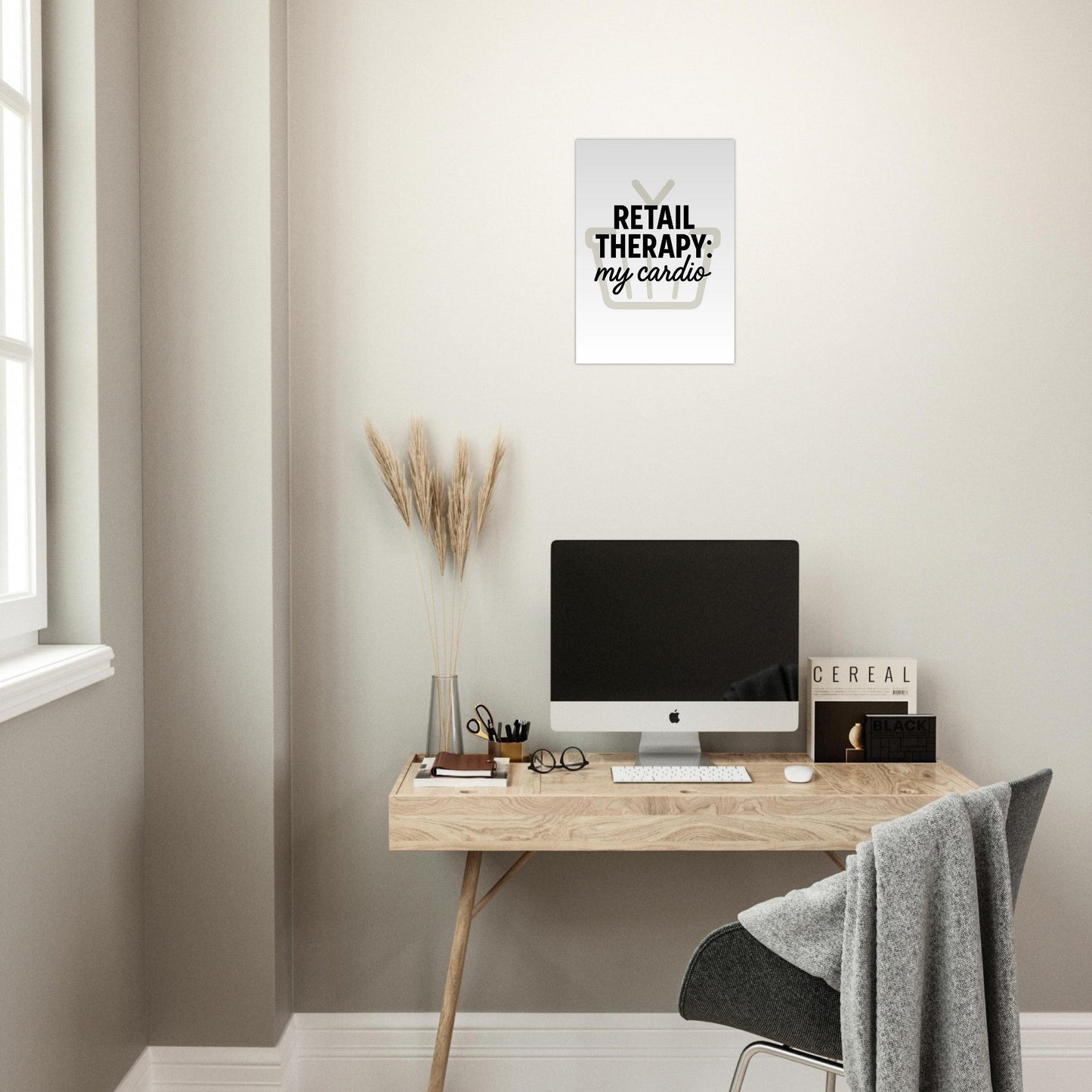 Retail Therapy Poster with Quote: MY Cardio - Fun Wall Art for Home Decor