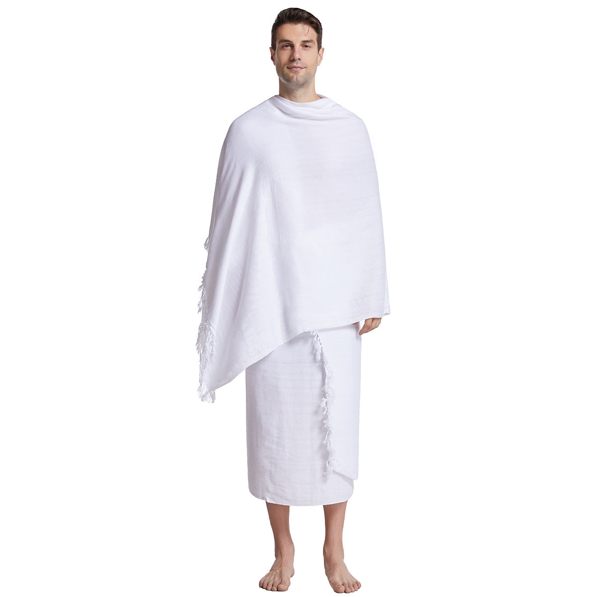 Arab Men's Pilgrimage Two-Piece Set - Worship Scarf & Suit