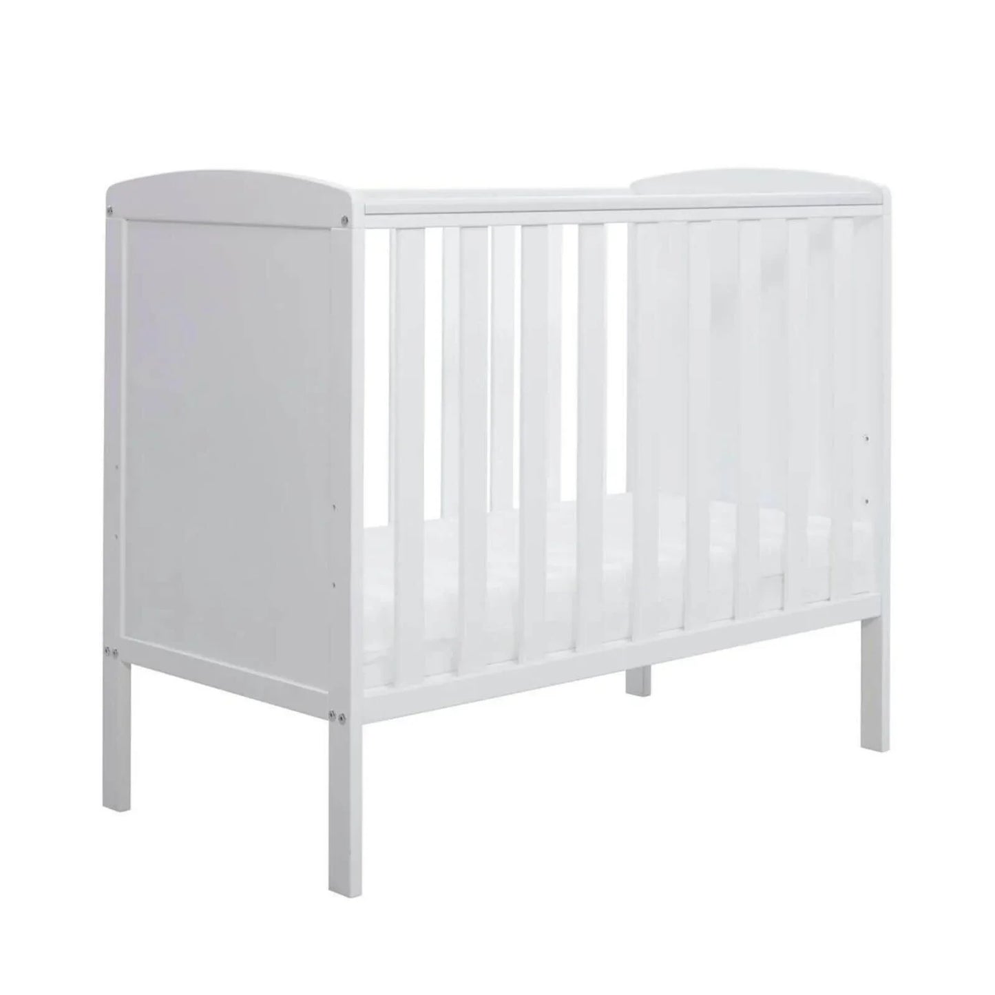 Ickle Bubba Coleby Space Saver Cot White - Premium Sprung Mattress
