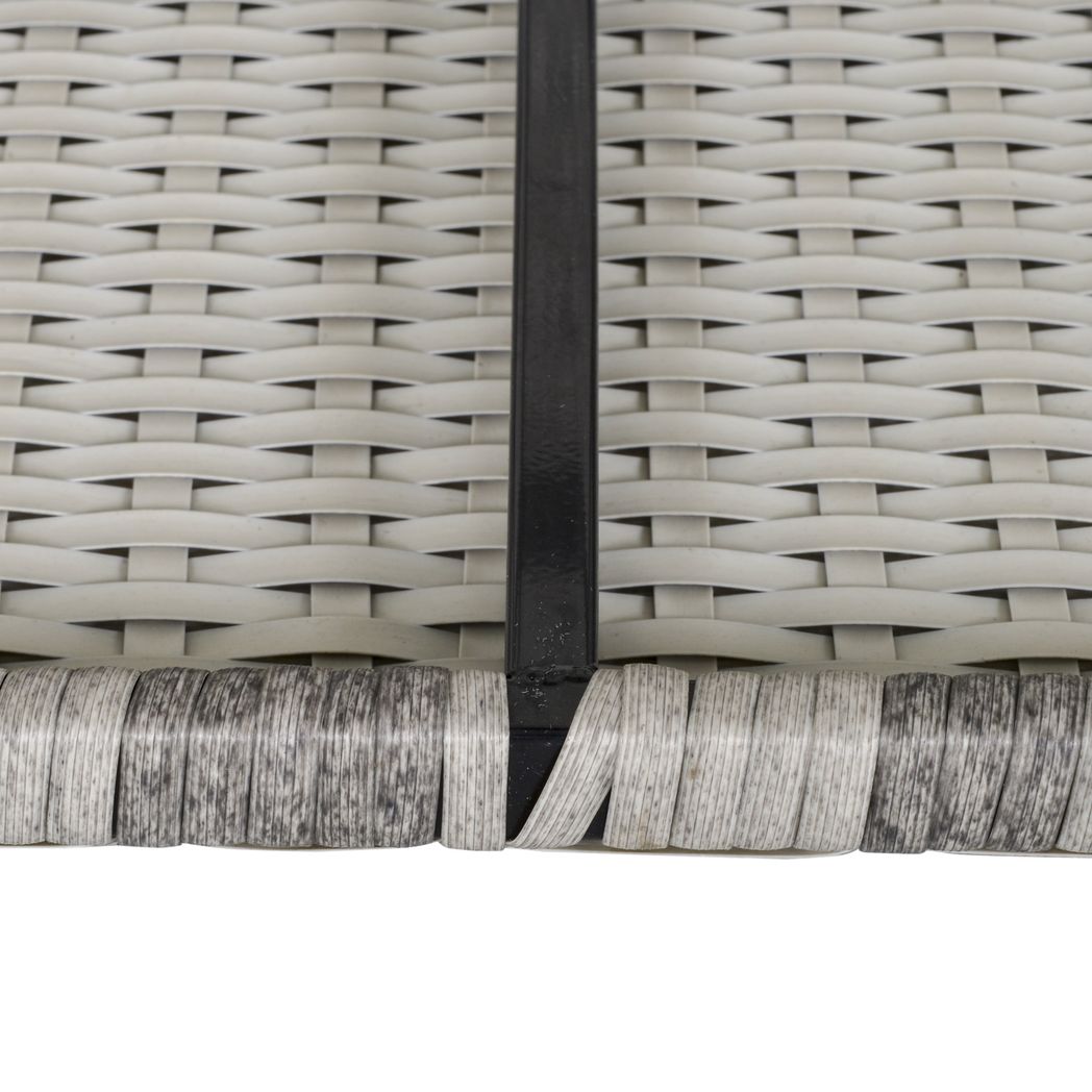 PE Rattan Wicker Corner Sofa Garden Furniture Single Sofa Chair w/ Cushions