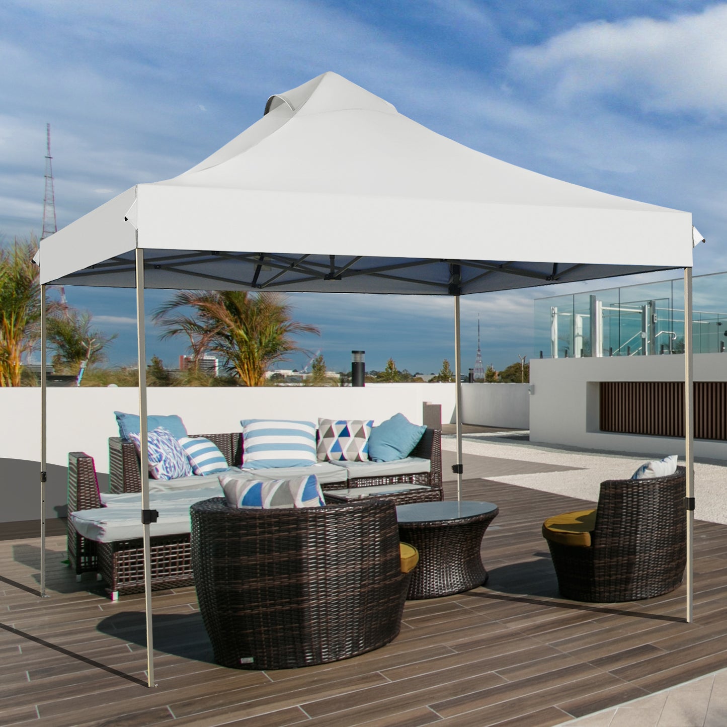 3m x 3m Pop Up Canopy Tent Commercial Instant Shelter-Blue