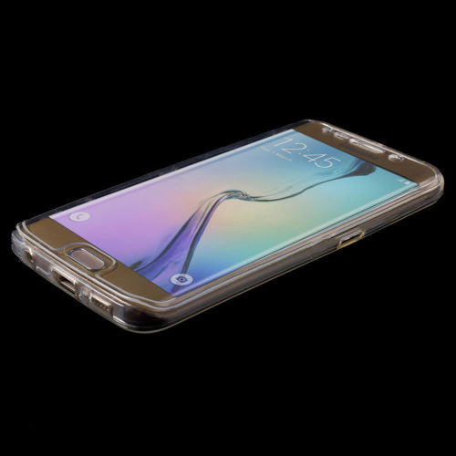 TPU Flip Wallet Clear Case - For Samsung Galaxy S6 edge