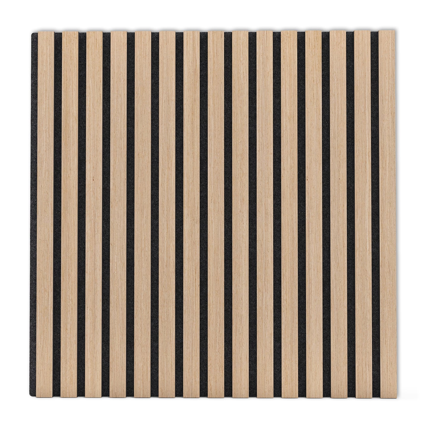 4 Pack Acoustic Panels for Walls 60 x 60 cm Sound Absorbing Panel with 15 Wooden Slats-Natural