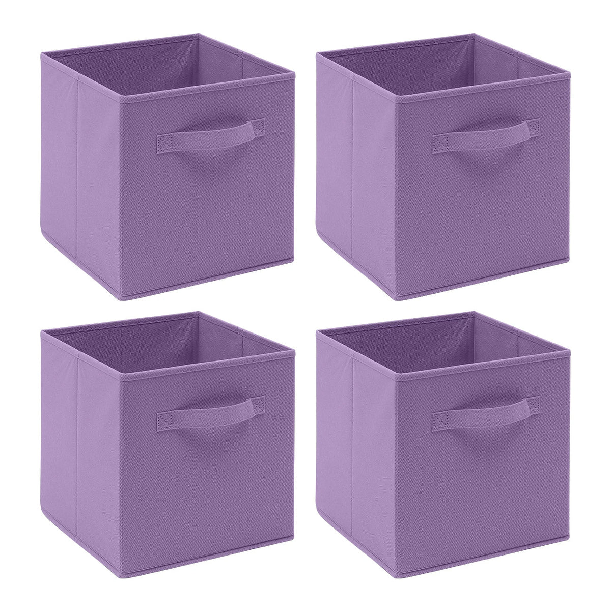 Pack of 4 Foldable Fabric Storage Organisers Cubes Boxes Wardrobe Home Organiser