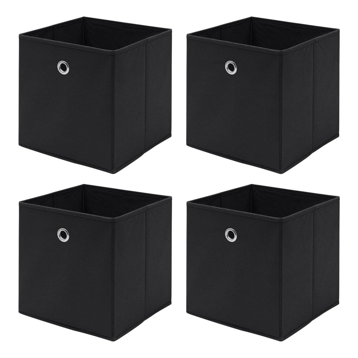 Pack of 4 Foldable Fabric Storage Organisers Cubes Boxes Wardrobe Home Organiser