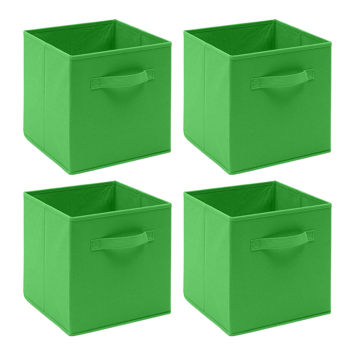 Pack of 4 Foldable Fabric Storage Organisers Cubes Boxes Wardrobe Home Organiser