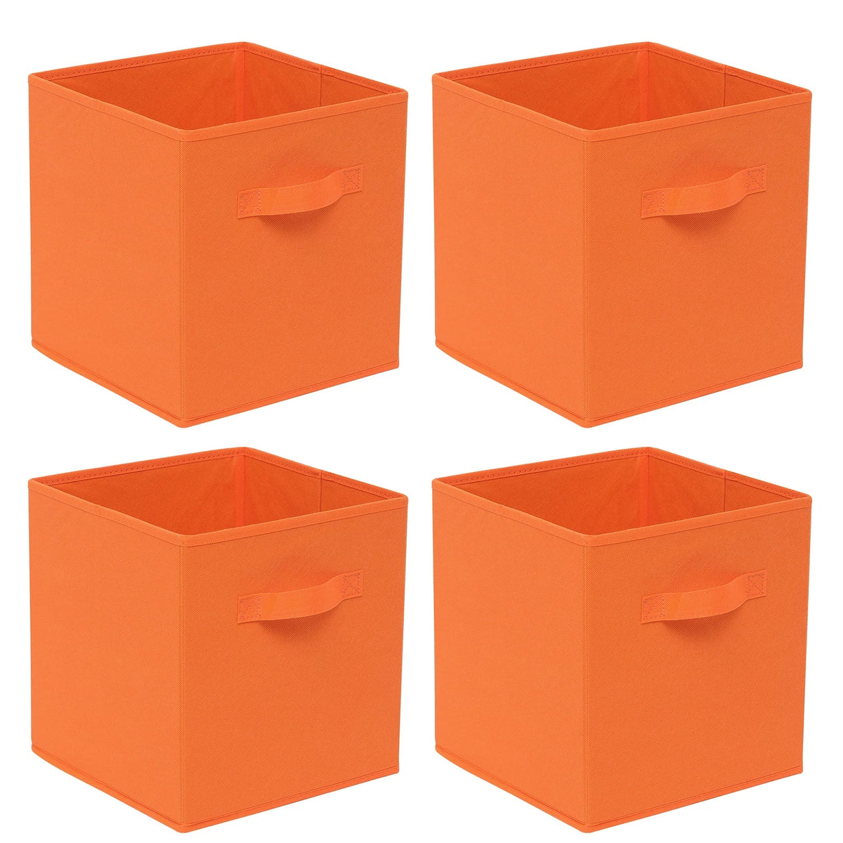 Pack of 4 Foldable Fabric Storage Organisers Cubes Boxes Wardrobe Home Organiser