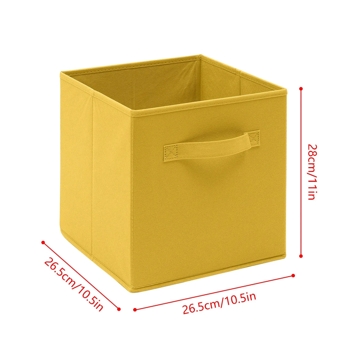 Pack of 4 Foldable Fabric Storage Organisers Cubes Boxes Wardrobe Home Organiser