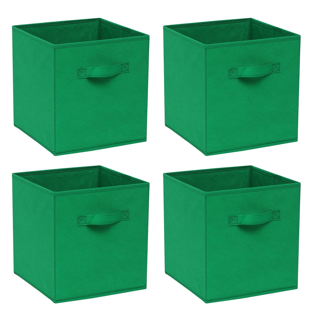 Pack of 4 Foldable Fabric Storage Organisers Cubes Boxes Wardrobe Home Organiser