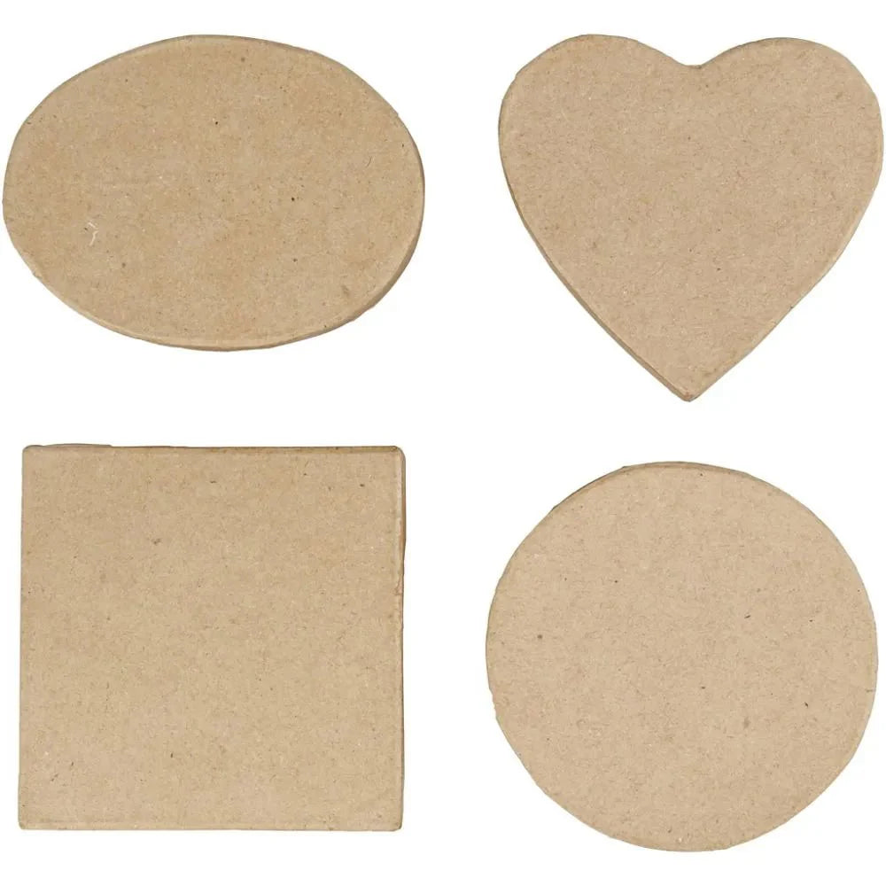 4 Assorted Boxes Natural Paper Mache Card Boxes Gift Storage Decorate Personalize