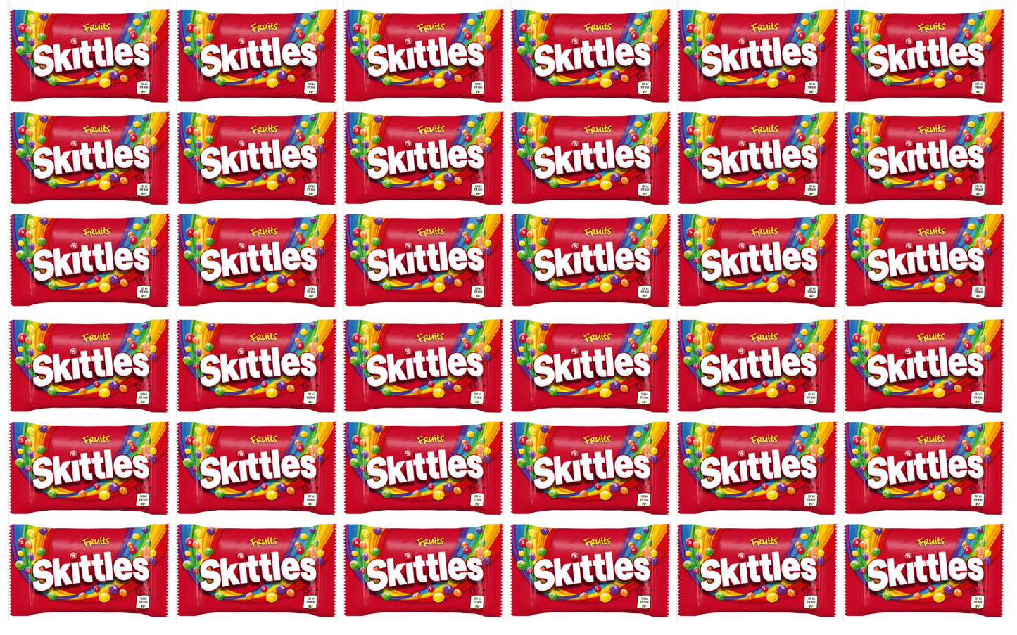 36 x Skittles Fruit Bags 45Gm