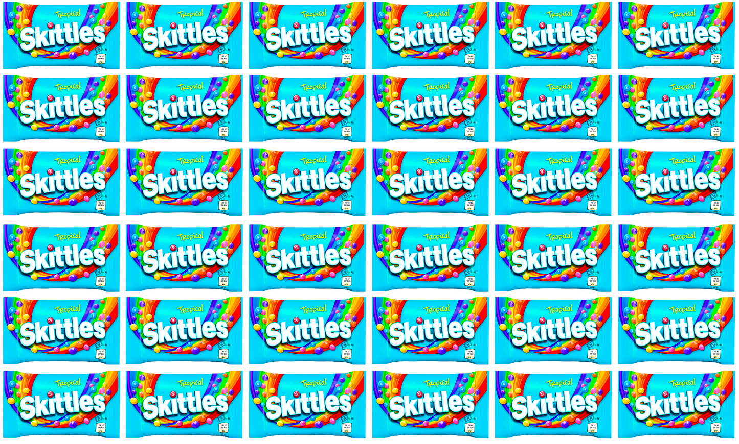 36 x Skittles Tropical 45Gm