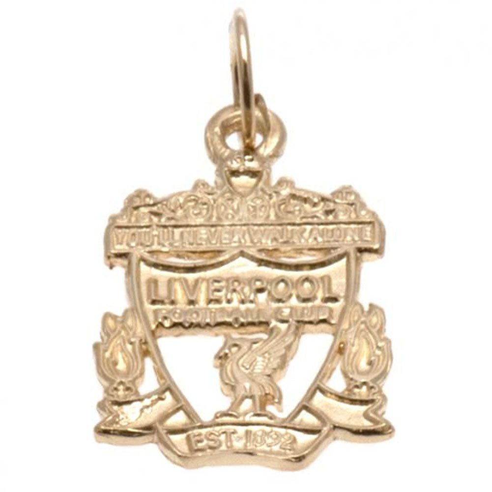 Liverpool FC Medium 9ct Gold Pendant Crest