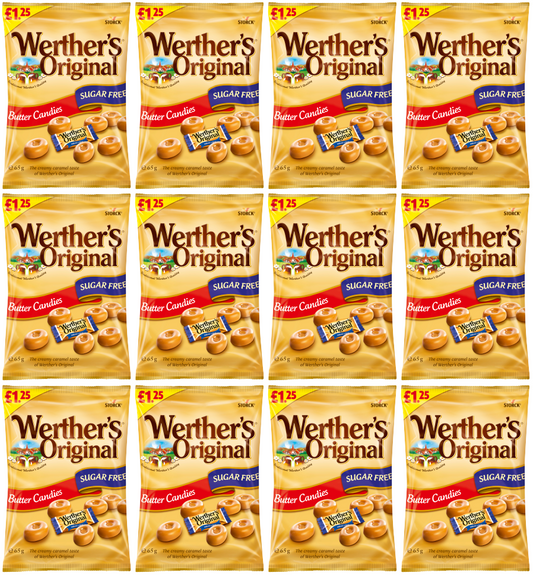 12 x Werthers Butter Candy Sf Bag - 65Gm