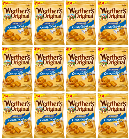 12 x Werthers Creamy Toffee Sf Bag - 65Gm