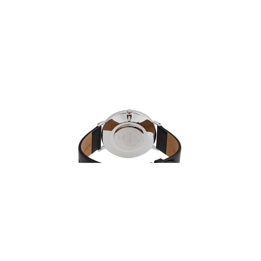 Sekonda Mens Basic White Dial Black Leather strap Watch 1342