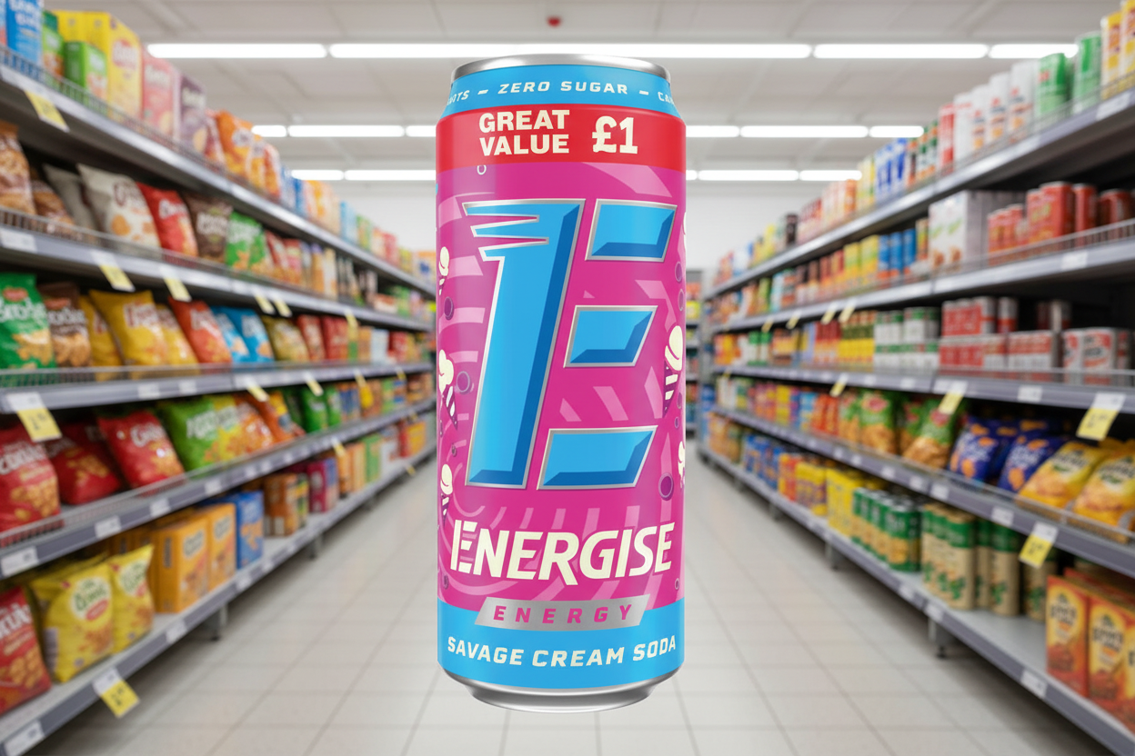 12 x Energise Energy Savage Cream Soda 500Ml