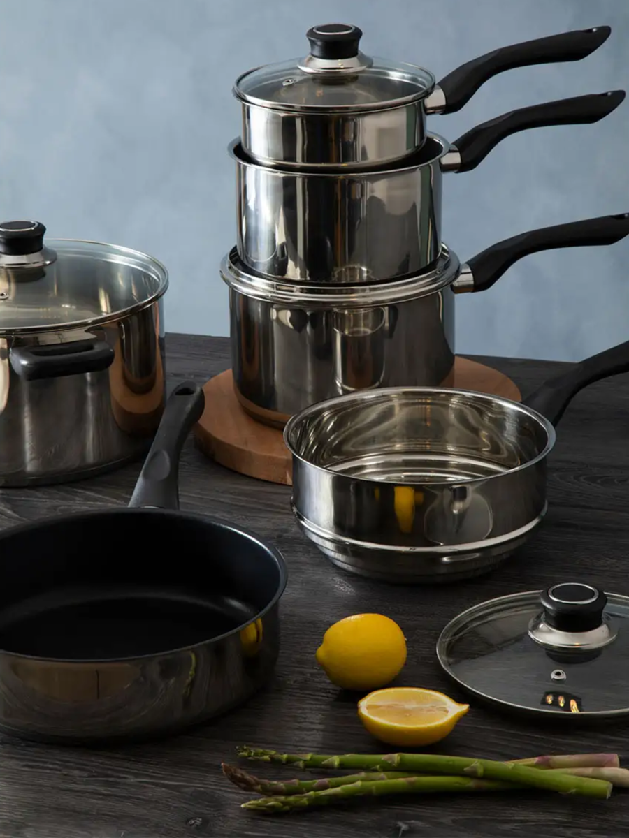 6 Piece Stainless Steel Cookware Set | Crosse