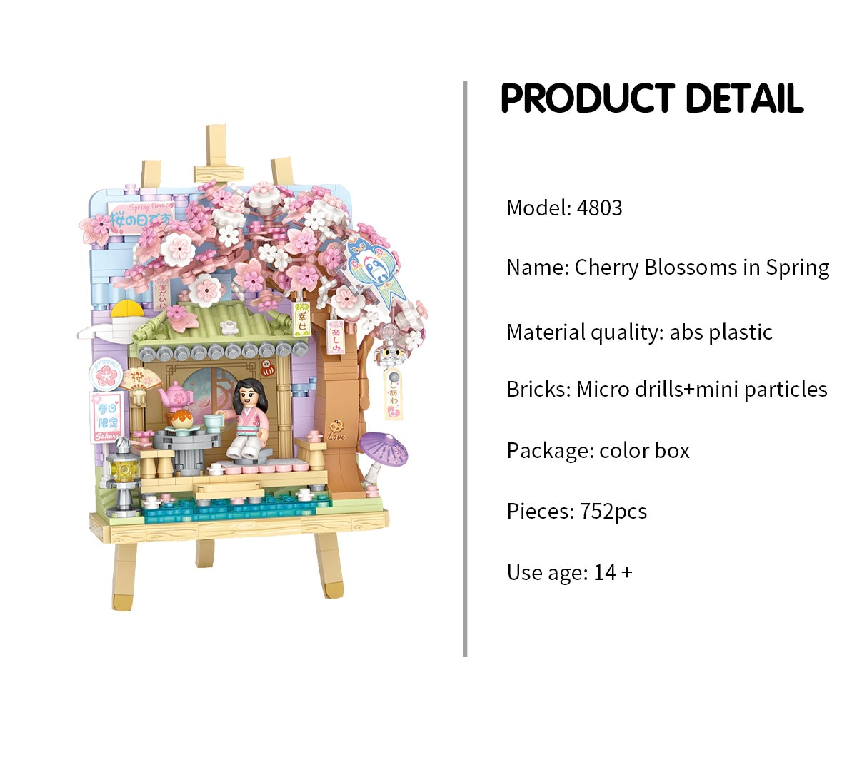 LOZ Cherry Blossoms in Spring Painting Easel 4803