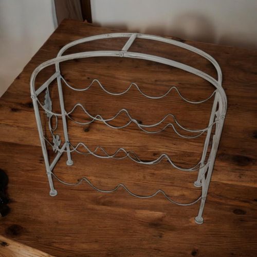 40CM 12 BOTTLE CREAM WINE HOLDER