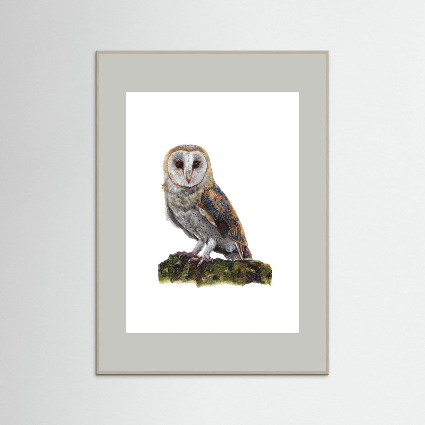 Barn Owl Wildlife Framed Art Print | British Bird Wall Art