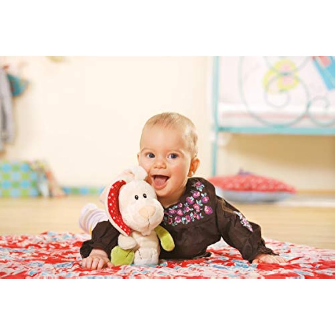 NICI 39685 Cuddly Toy Rabbit Tilli 25 cm - Stuffed Toy for Babies, Toddlers and All Cuddly Toy Lovers - Beige, 1 Piece (Pack of 1)