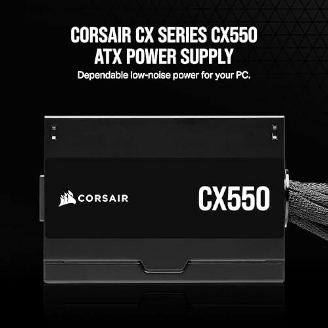 CORSAIR CX550 80 PLUS Bronze Non Modular Low-Noise ATX 550 Watt Power Supply - UK - Black