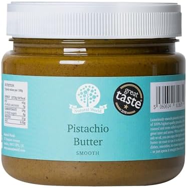 Nutural World - Smooth Pistachio butter (1kg) / 100% pure single ingredient - Great Taste Award winner