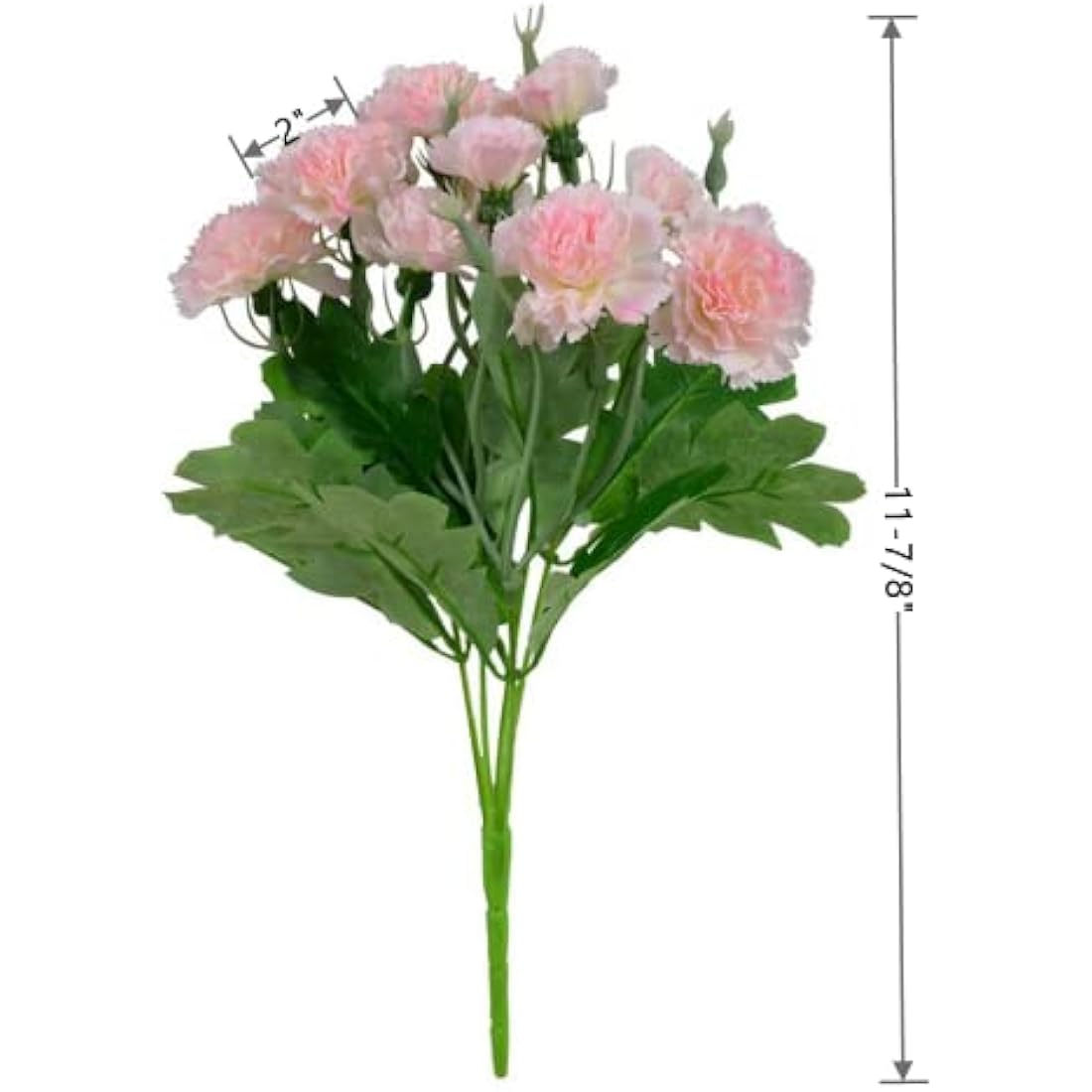 Corkwaw 40 Heads Artificial Carnations,Silk Hydrangea Bouquet Decoration Plastic Plant Suitable for Photo Props Family Party Home Decoration Bridal Wedding Bouquet Decoration (Light Pink)