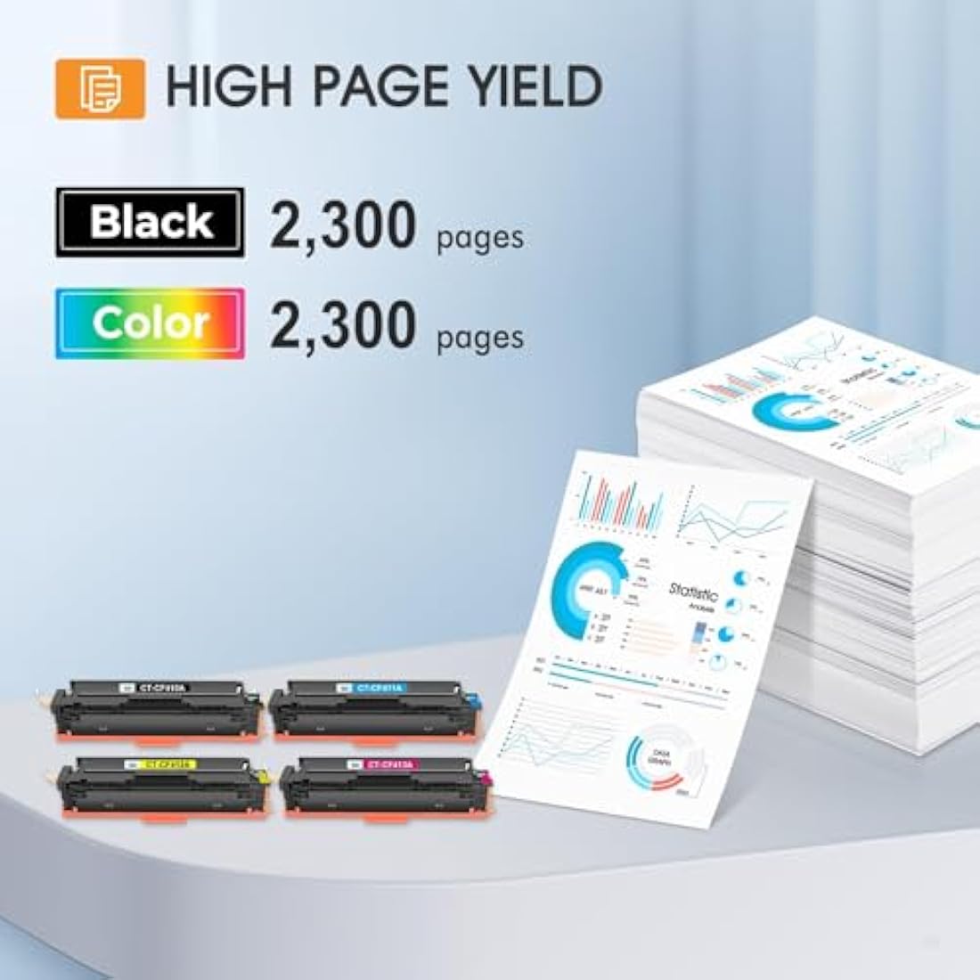Cool Toner Compatible Toner Cartridge Replacement for HP 410A 410X CF410A Color Laserjet Pro MFP M477fdw M477fdn M377dw M452nw M452dn M477fnw (Black,Cyan,Yellow,Magenta, 4-Pack)