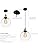 FORCOSO 3PCS Vintage Glass Pendant Light, Industrial Ceiling Pendant Lights with Clear Glass Globe Shade, Adjustable Pendant Lighting for Kitchen Island Dining Table Hallway Entryway（ø20CM）