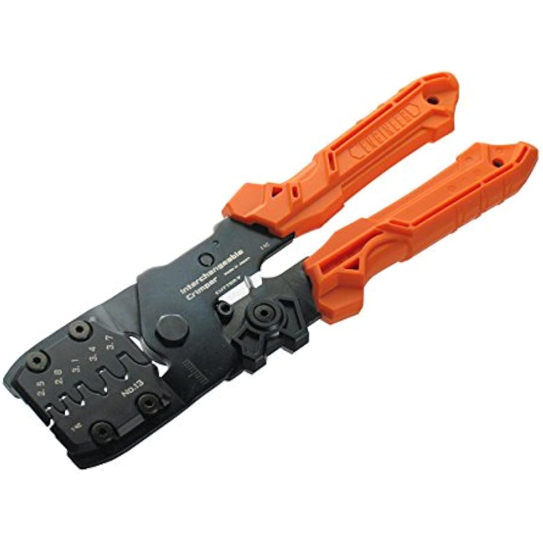 Precision Universal Crimping Tool with Inter-Changeable die Plates (Size L) Handy Crimp Tool. Made in Japan. ENGINEER pad-13